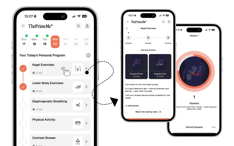 Step 3 – Follow your daily routine with Kegel exercises, workouts, and supplements